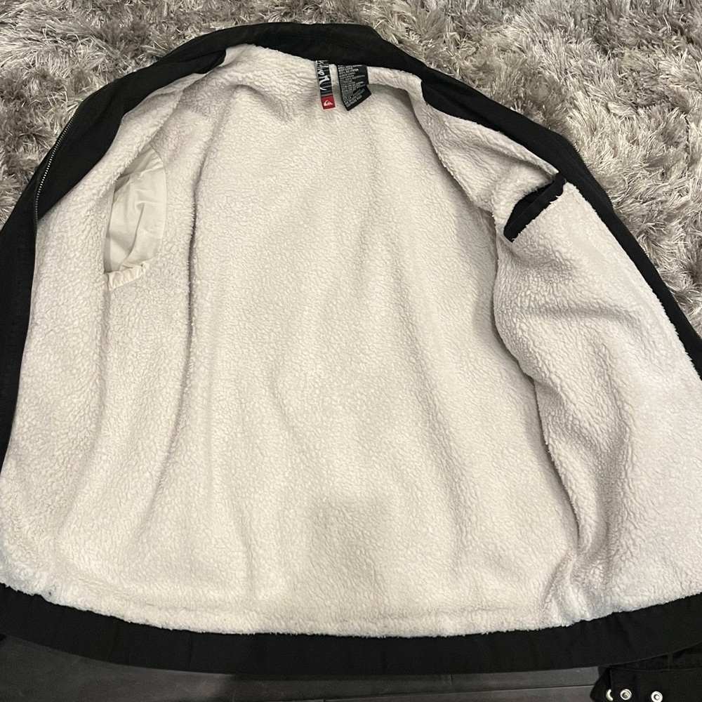 QUIKSILVER- Men's Black  fleece lined Jacket Size M - Picture 5 of 9